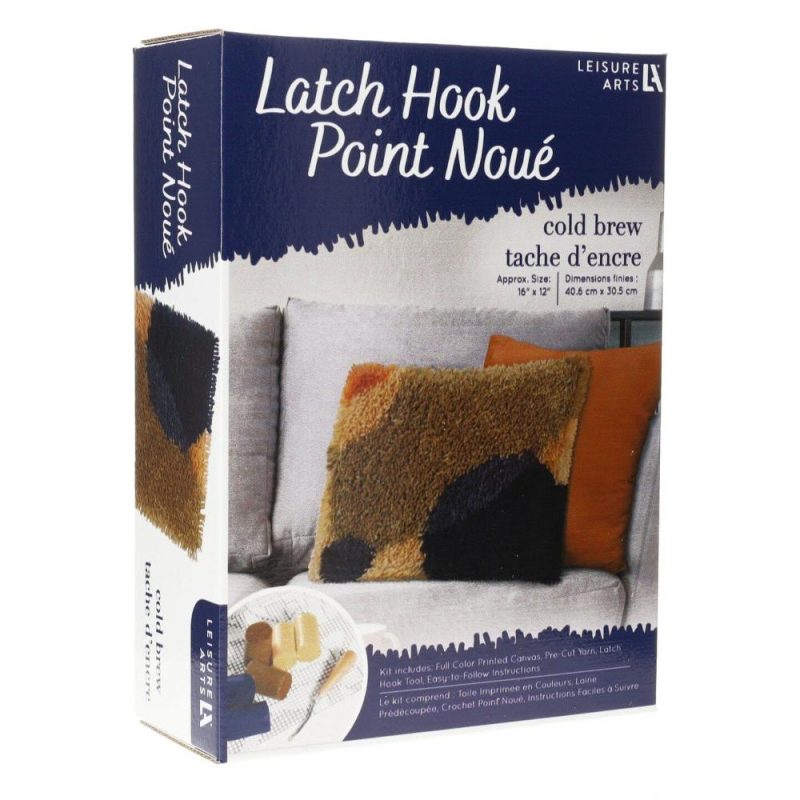 Latch Hook Kit Cold Brew, 12″ x 16″, Latch Hook Kit, Latch Hook Rug Kits, Rug Making Kit, Latch Hook Kits for Adults, Latch Hook Kits for Adults Beginners  |   Latch Hook Latch Hook Latch Hook