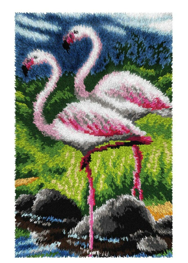 Latch-hook rug kit  Flamingos 4233  |   Latch Hook Latch Hook Latch Hook