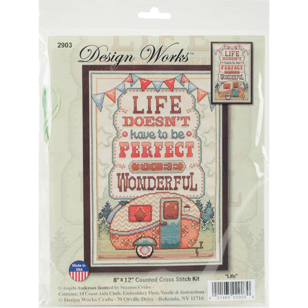 Life is Wonderful Counted Cross Stitch Kit  |   Cross Stitch & Embroidery Cross Stitch & Embroidery Cross Stitch & Embroidery