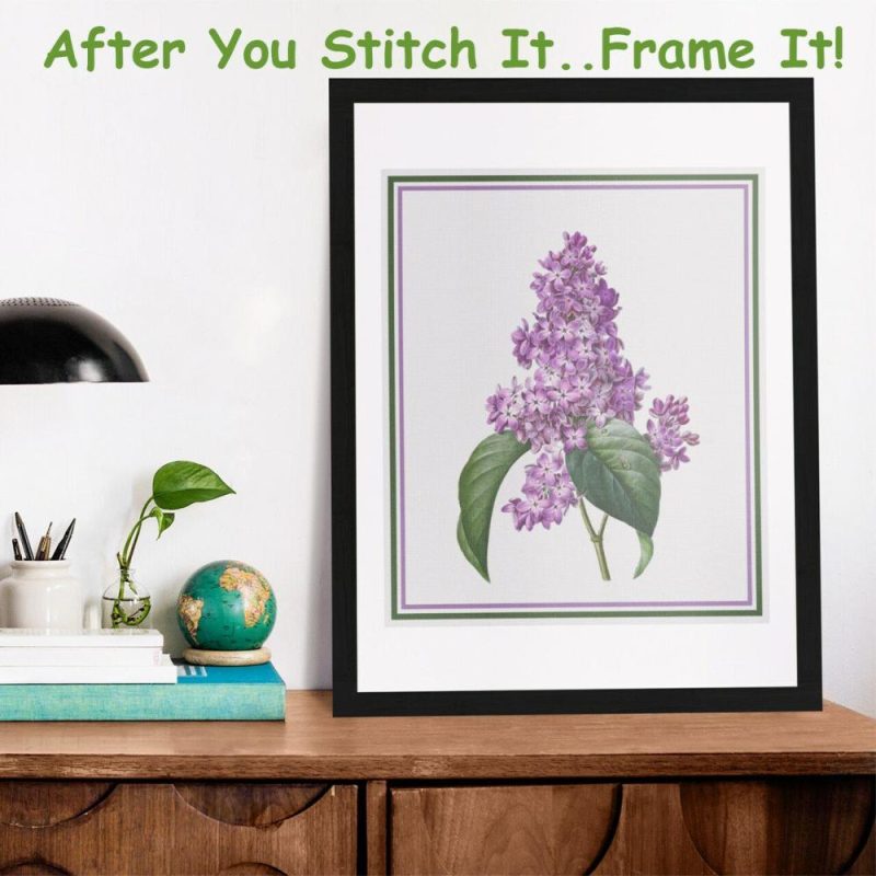 Lilac Flower Inspired by Pierre-Joseph Redoute Counted Cross Stitch Pattern  |   Cross Stitch & Embroidery Cross Stitch & Embroidery Cross Stitch & Embroidery