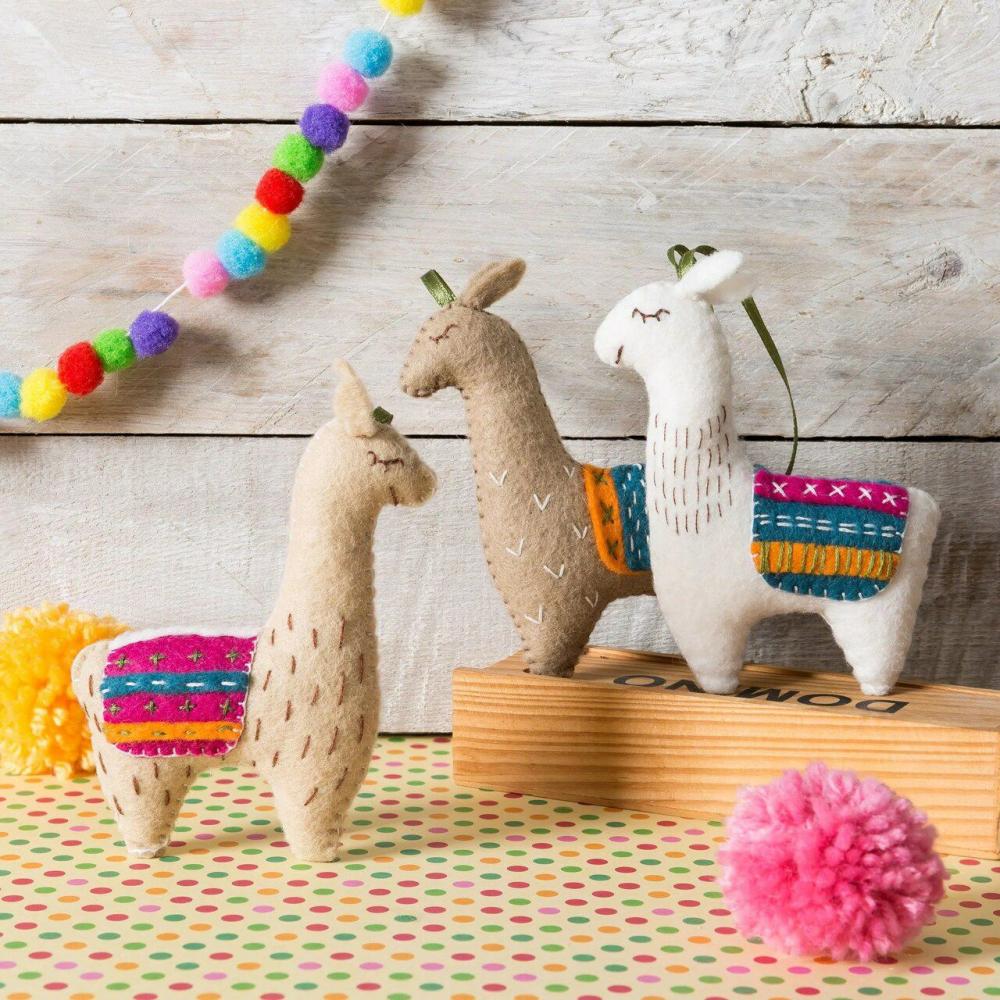 Llamas from Felt Craft Kit LLAMA3F  |   Felting Felting Felting