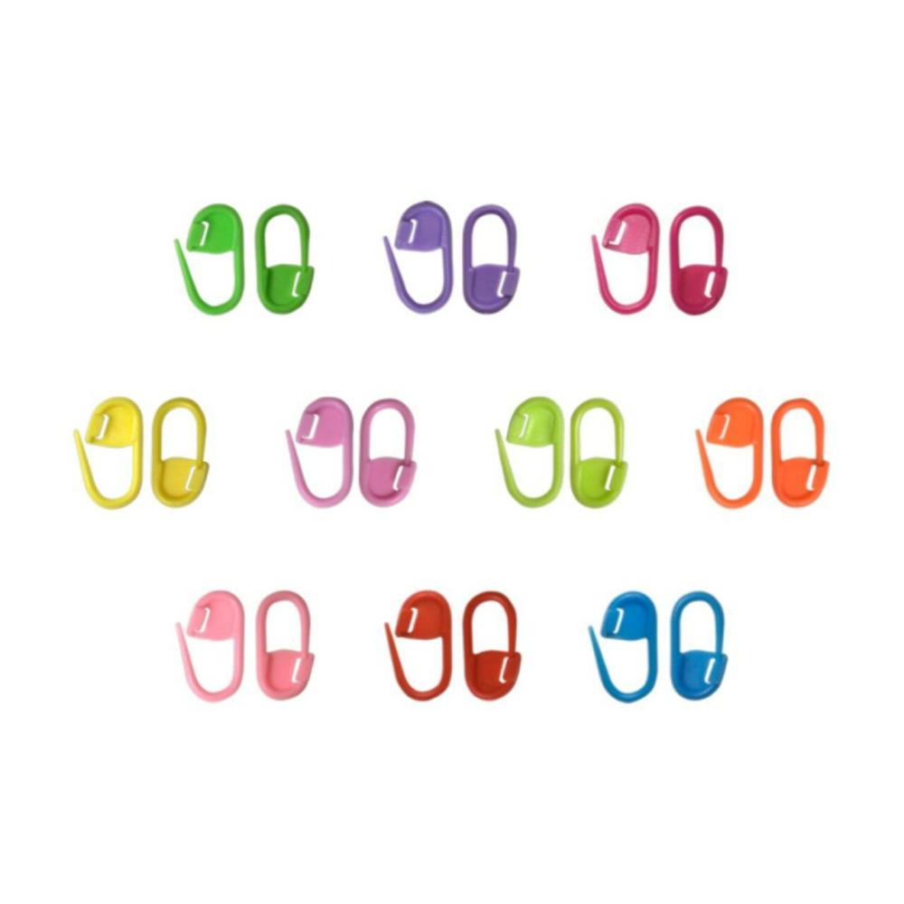 Locking Stitch Markers – Multi-Colors – Set of 20  |   Stitch Markers Knitting & Crochet Stitch Markers