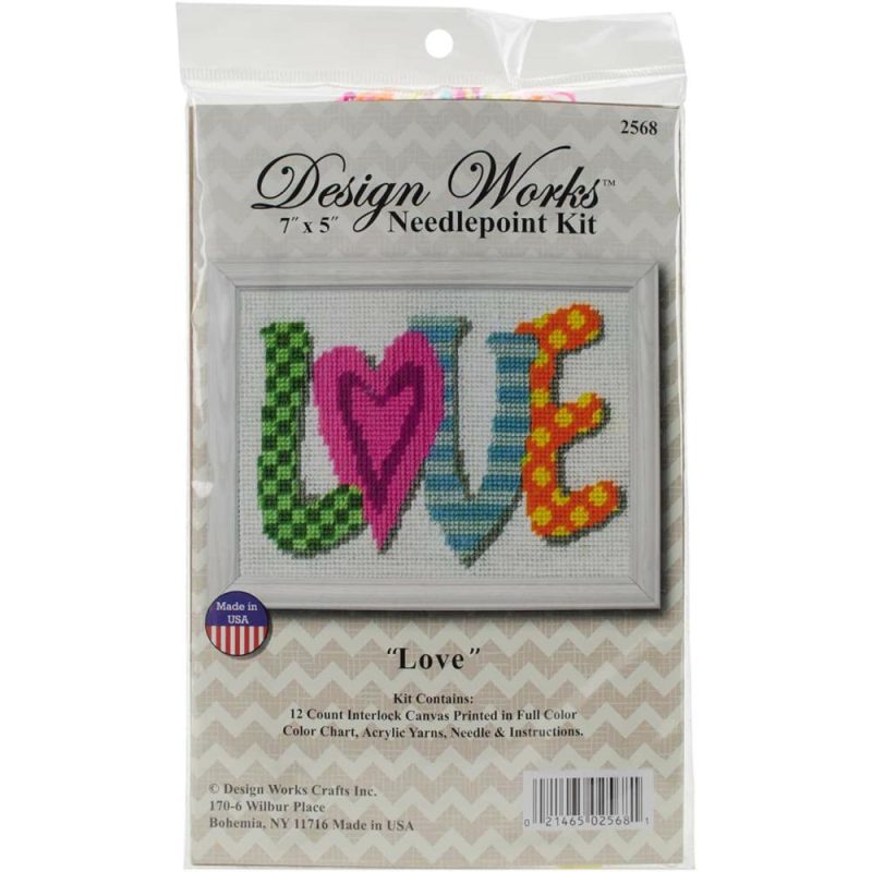 Love-Stitched In Yarn Needlepoint Kit  |   Needlepoint Needlepoint Needlepoint