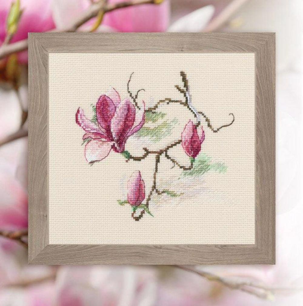 Magnolia flowers M731 Counted Cross Stitch Kit  |   Cross Stitch & Embroidery Cross Stitch & Embroidery Cross Stitch & Embroidery