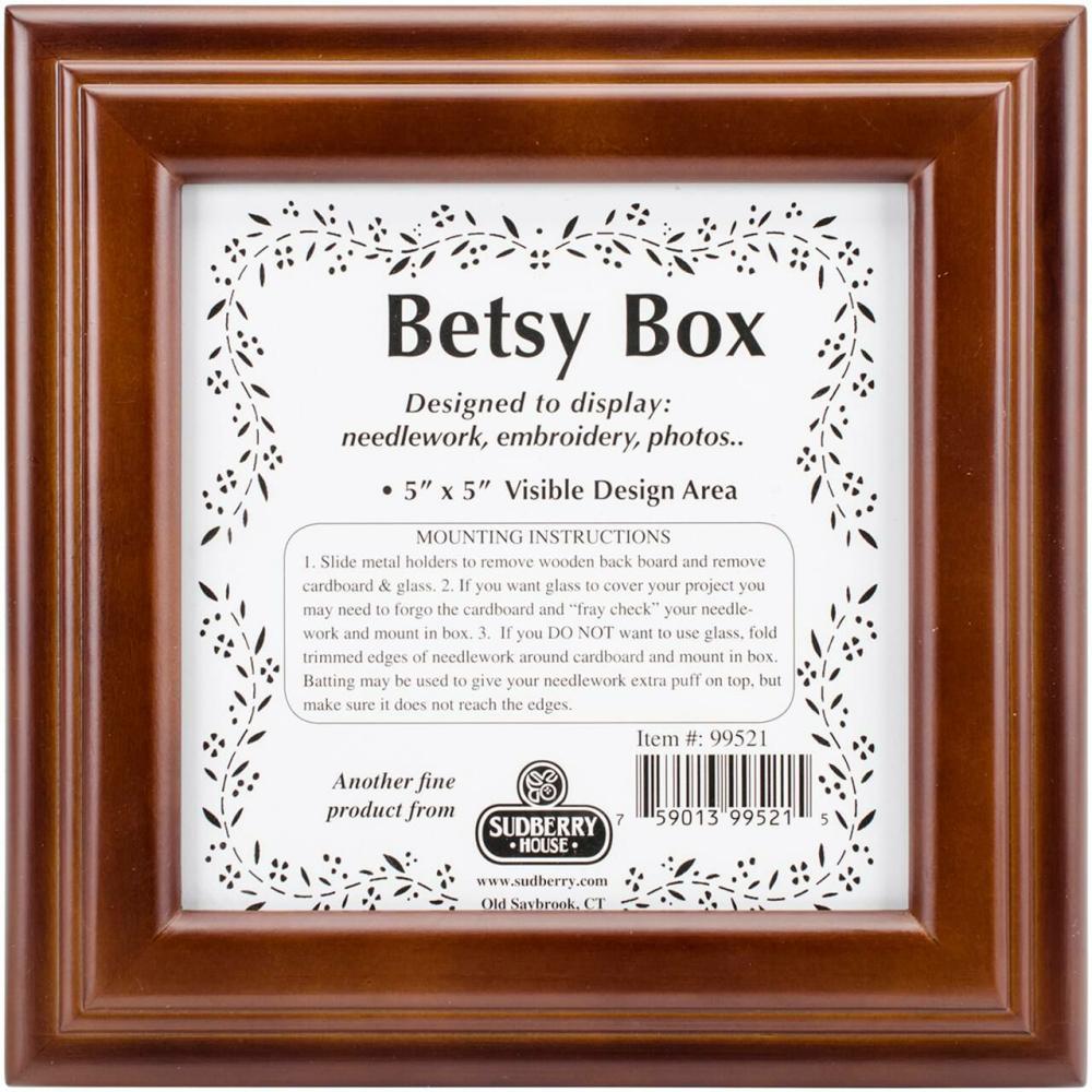 Mahogany Betsy Square Box  |   Hoops & Frames Hoops & Frames Hoops & Frames