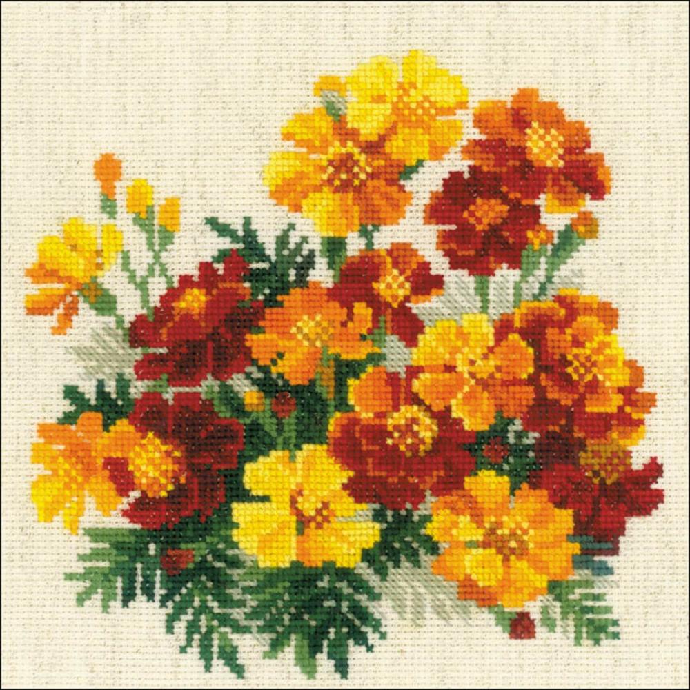 Marigolds Counted Cross Stitch Kit  |   Cross Stitch & Embroidery Cross Stitch & Embroidery Cross Stitch & Embroidery