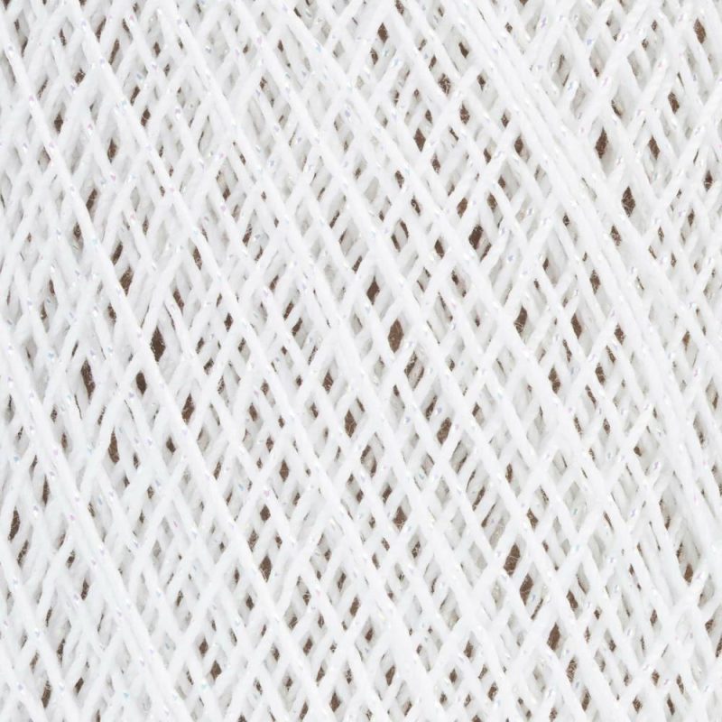 Metallic Cotton Crochet Thread White Pearl |   Crochet Supplies Crochet Supplies Crochet Supplies