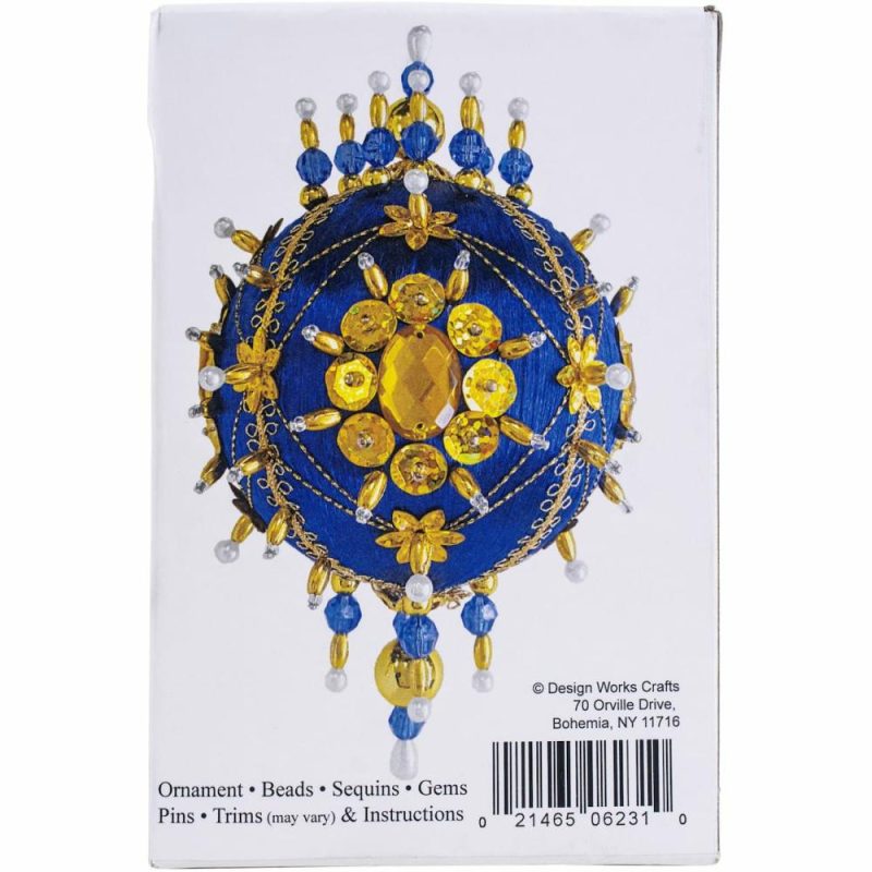 Midnight Glow Satin Ball Beaded Ornament Kit  |   Beadwork Beadwork Beadwork