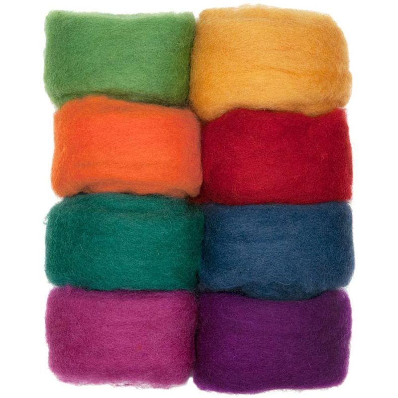 Needle Felting Wool Rovings, Rainbow  |   Felting Felting Felting