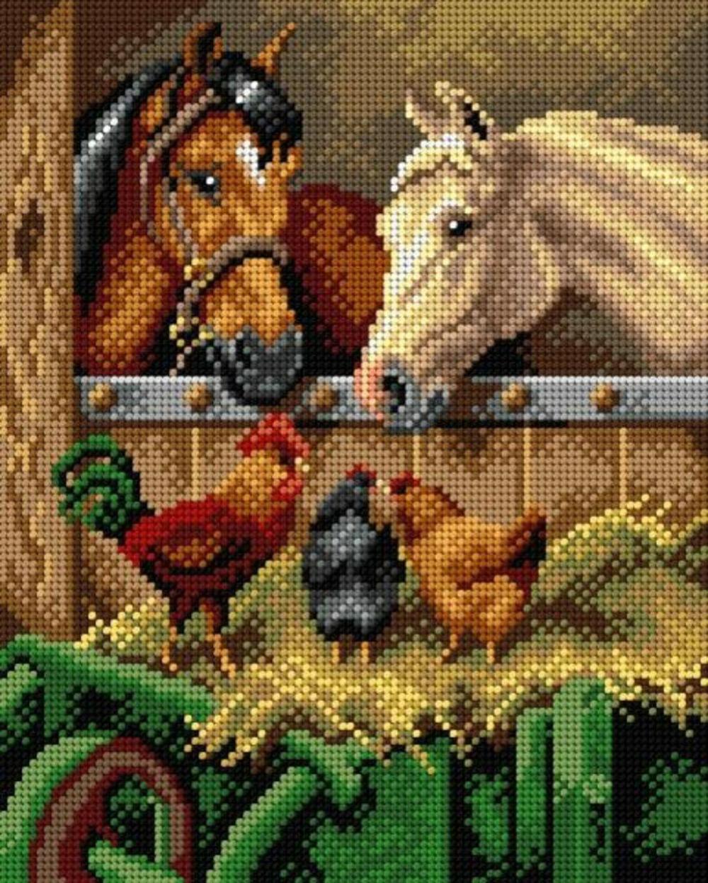 Needlepoint canvas for halfstitch without yarn after Herbert Wiliam Weekes – Farmyard Friends 2772H – Printed Tapestry Canvas  |   Needlepoint Needlepoint Needlepoint