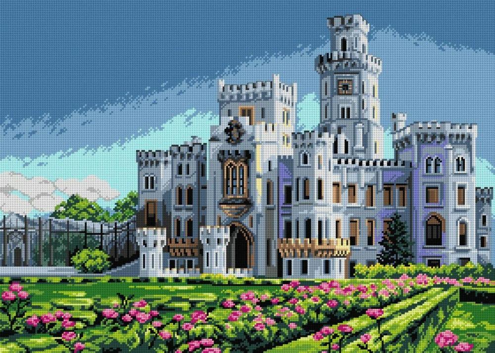 Needlepoint canvas for halfstitch without yarn Hluboka Castle 2992R  |   Needlepoint Needlepoint Needlepoint