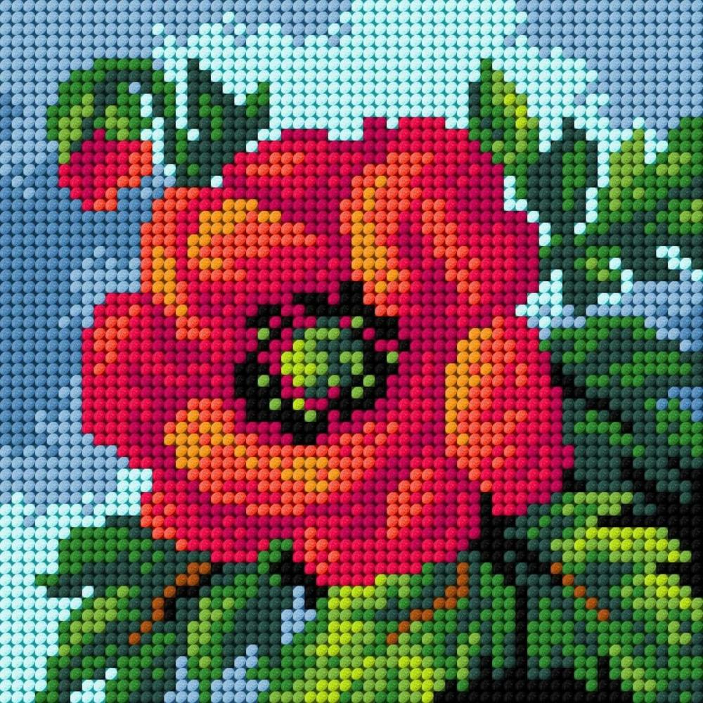 Needlepoint Canvas For Halfstitch Without Yarn Poppy – Printed Tapestry Canvas  |   Needlepoint Needlepoint Needlepoint