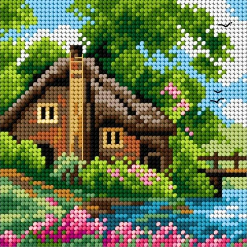 Needlepoint canvas for halfstitch without yarn Summer 2561D – Printed Tapestry Canvas  |   Needlepoint Needlepoint Needlepoint