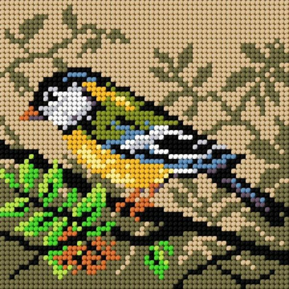 Needlepoint canvas for halfstitch without yarn Titmouse 2050D – Printed Tapestry Canvas  |   Needlepoint Needlepoint Needlepoint