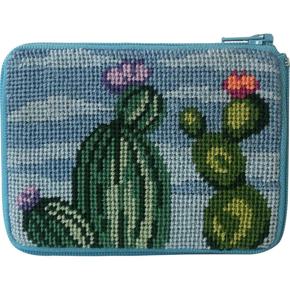 Needlepoint Coin Purse Kit- Flowering Cacti Multicolor |   Needlepoint Needlepoint Multicolor