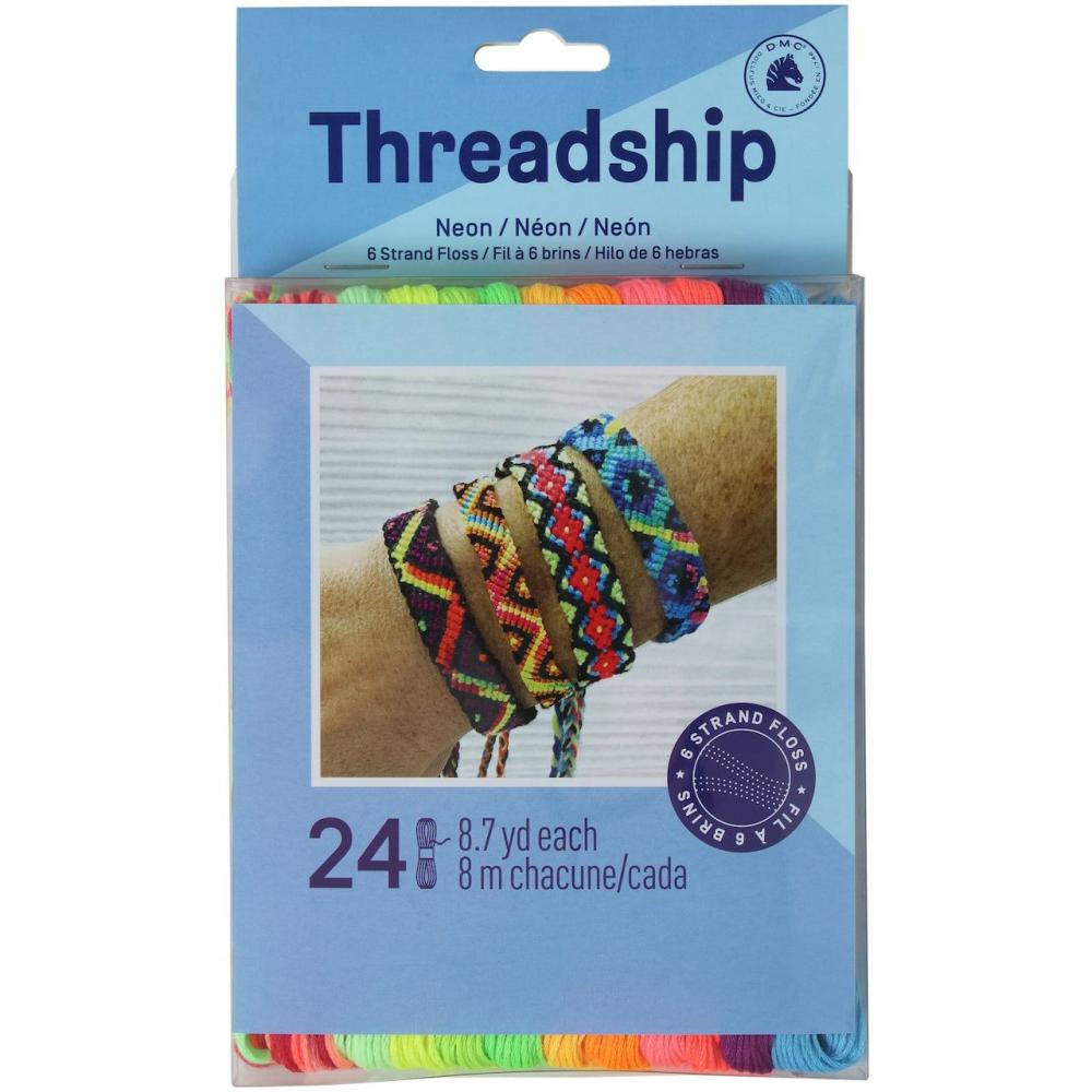 Neon Threadship 6-Strand Floss Pack, 24ct.  |   Floss Packs Floss Packs Floss Packs