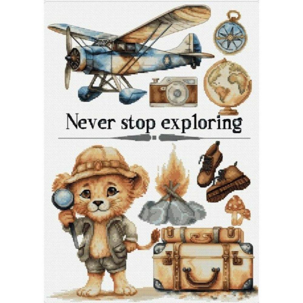 Never Stop Exploring B1408L Counted Cross-Stitch Kit  |   Cross Stitch & Embroidery Cross Stitch & Embroidery Cross Stitch & Embroidery