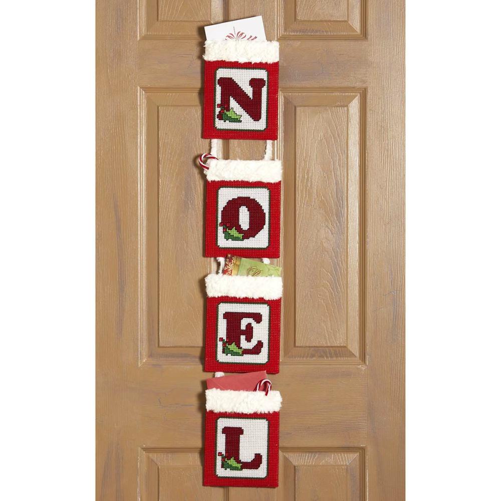 Noel Christmas Card Holder Plastic Canvas Kit Multicolor |   Needlepoint Needlepoint Multicolor