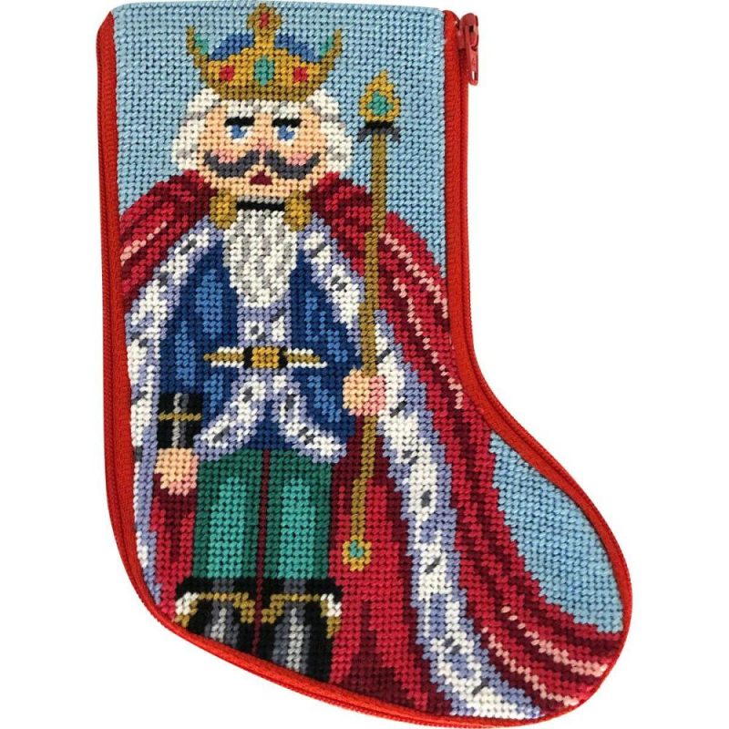 Nutcracker King Mini Stocking Needlepoint Kit Multicolor |   Needlepoint Needlepoint Multicolor