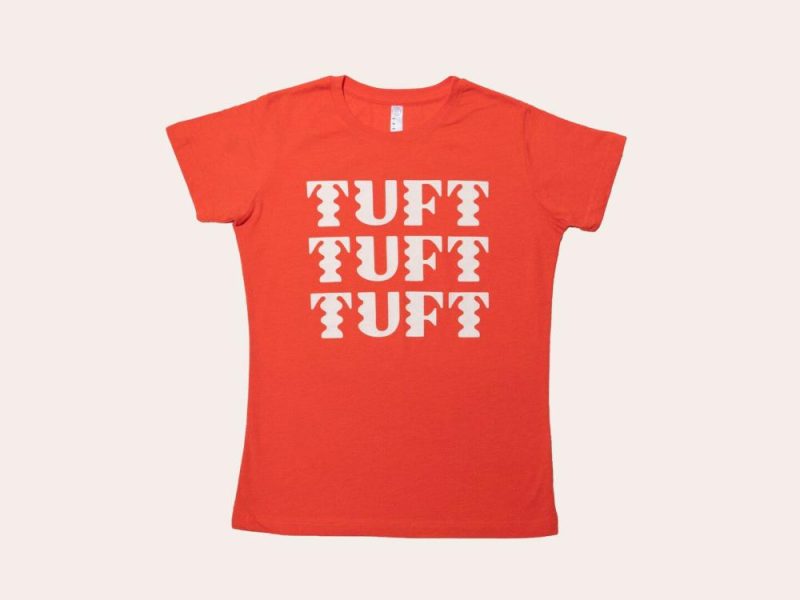 Orange Tuft Tuft Tuft Tee (Fitted)  |   Rug Tufting Needlework & Fiber Arts Rug Tufting