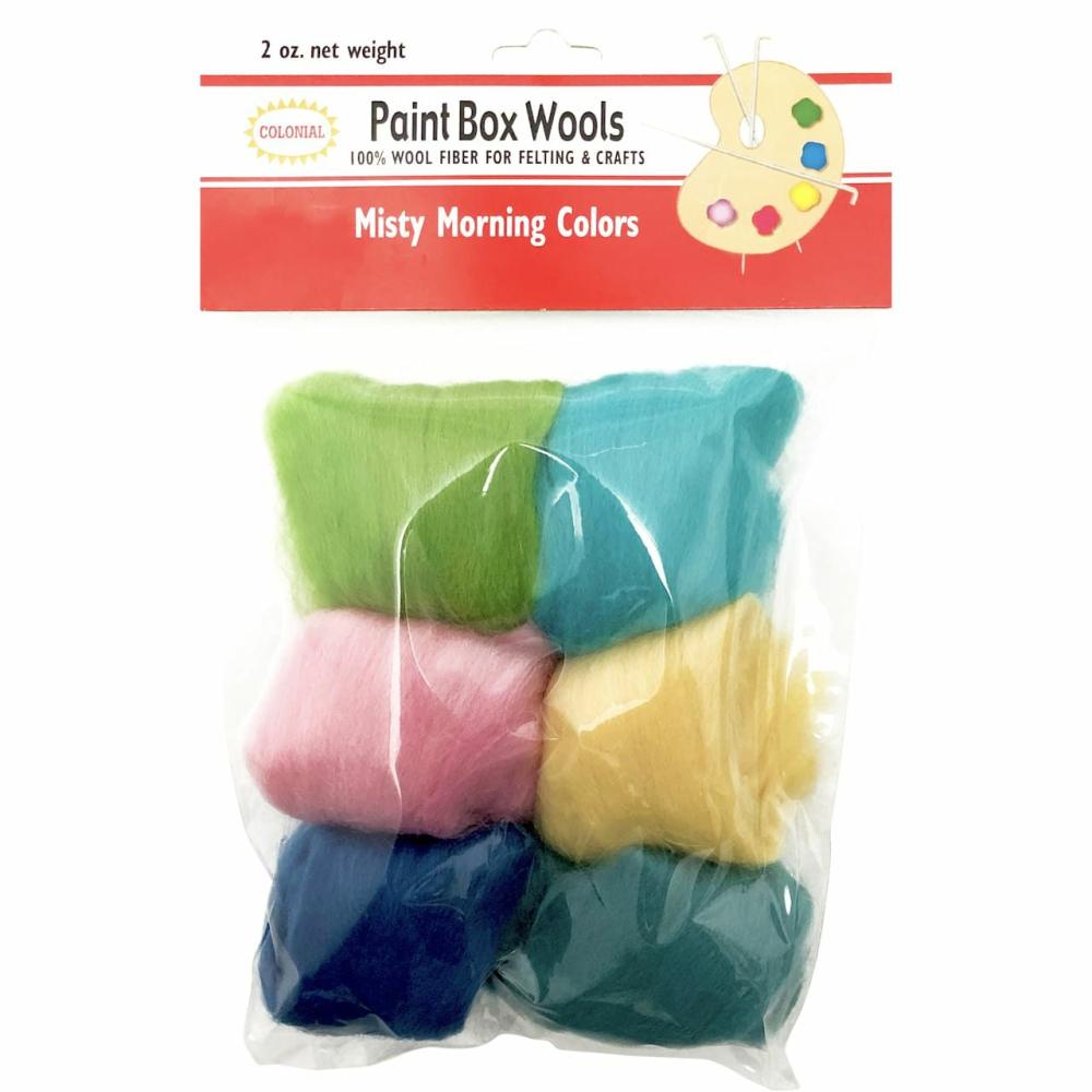 Paint Box Wools Misty Morning Roving Set  |   Felting Felting Felting