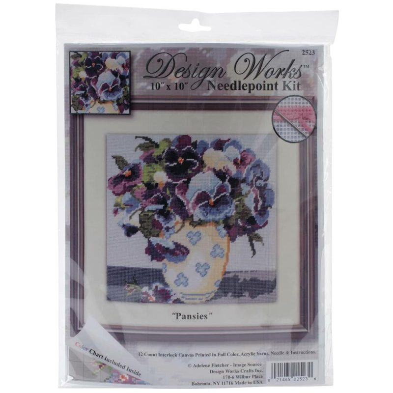 Pansies Needlepoint Kit  |   Needlepoint Needlepoint Needlepoint