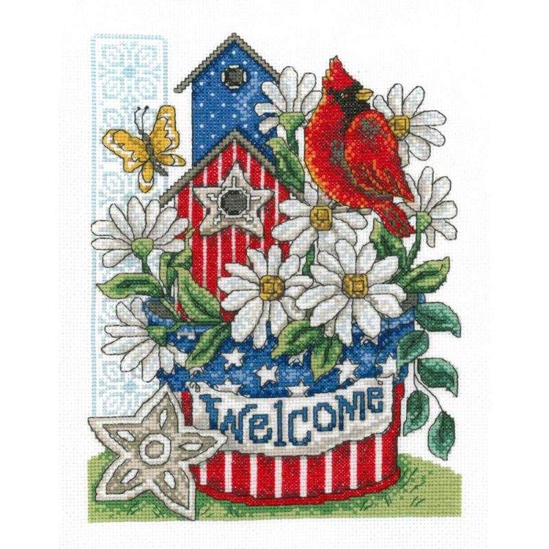 Patriotic Welcome Counted Cross Stitch Kit  |   Cross Stitch & Embroidery Cross Stitch & Embroidery Cross Stitch & Embroidery