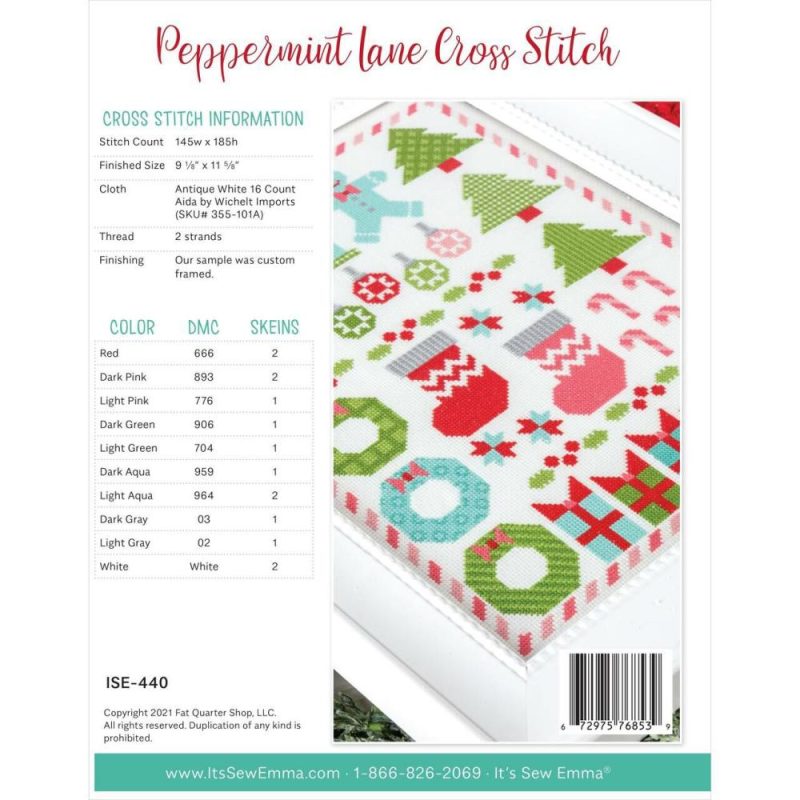 Peppermint Lane Cross Stitch Pattern  |   Cross Stitch & Embroidery Cross Stitch & Embroidery Cross Stitch & Embroidery