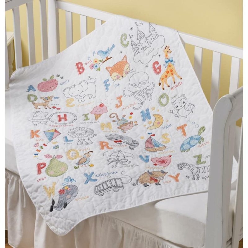 Plaid® Bucilla® ABC Baby Stamped Cross Stitch Crib Cover Kit  |   Cross Stitch & Embroidery Cross Stitch & Embroidery Cross Stitch & Embroidery