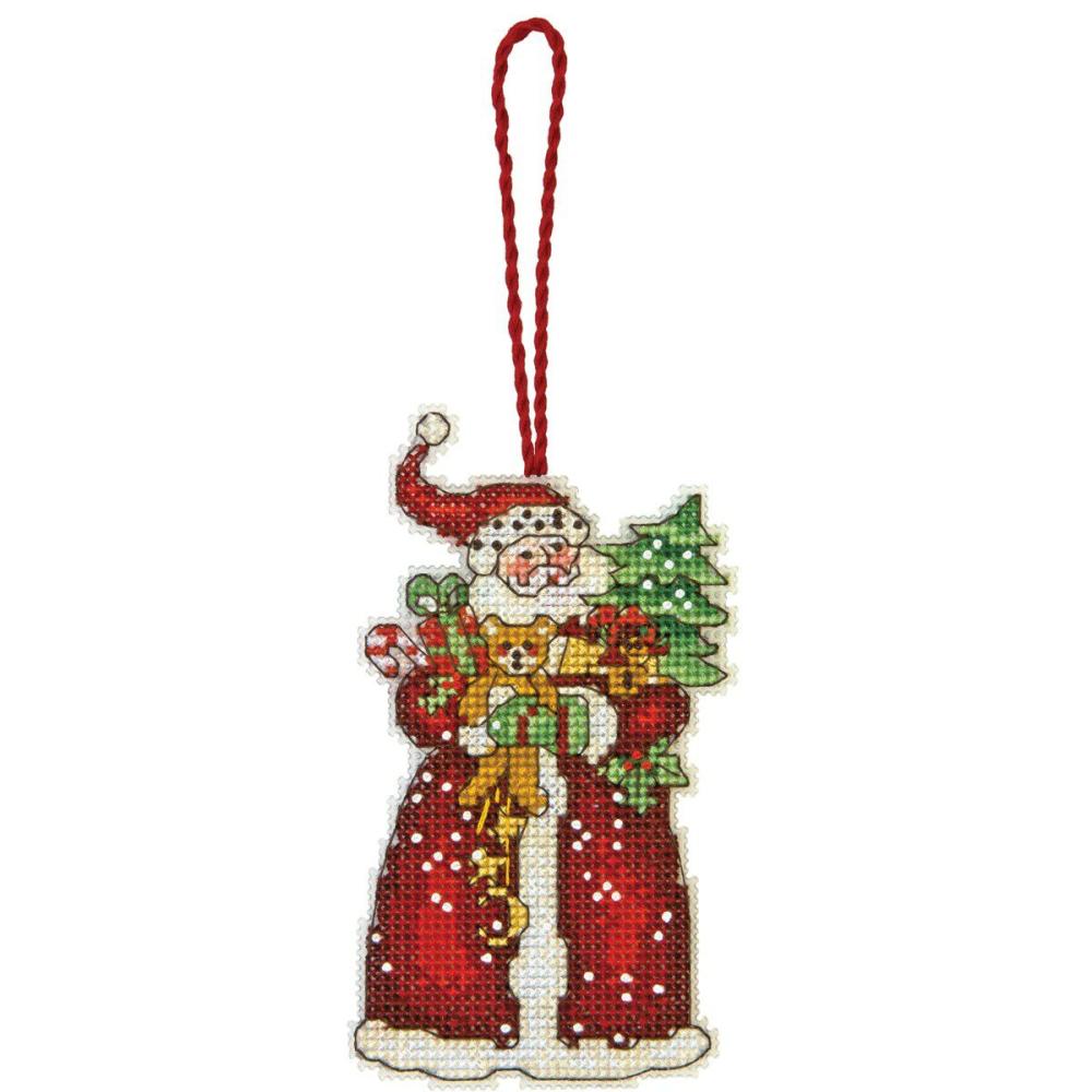 Plastic Canvas Ornament Kit 2.5″X4.75″-Santa (14 Count)  |   Cloth & Canvas Cloth & Canvas Cloth & Canvas