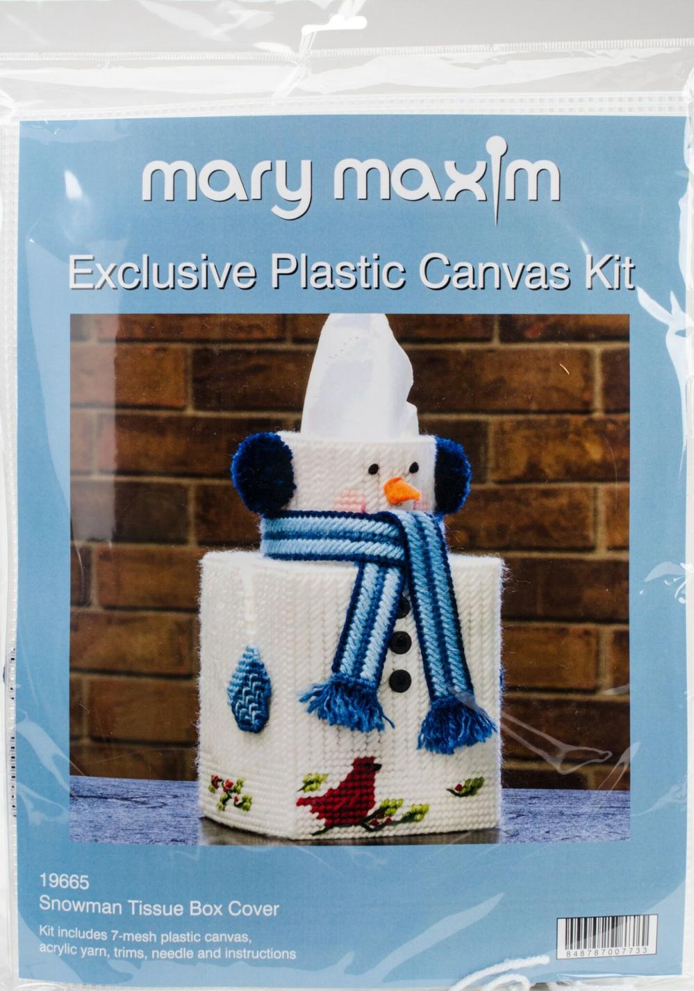 Plastic Canvas Tissue Box Kit 5″-Snowman (7 Count)  |   Cloth & Canvas Cloth & Canvas Cloth & Canvas