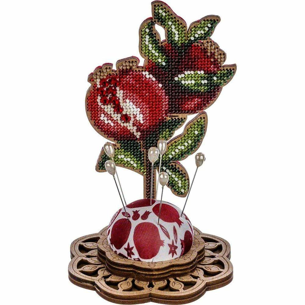 Pomegranate Bead Embroidery on Wood Kit  |   Beadwork Beadwork Beadwork