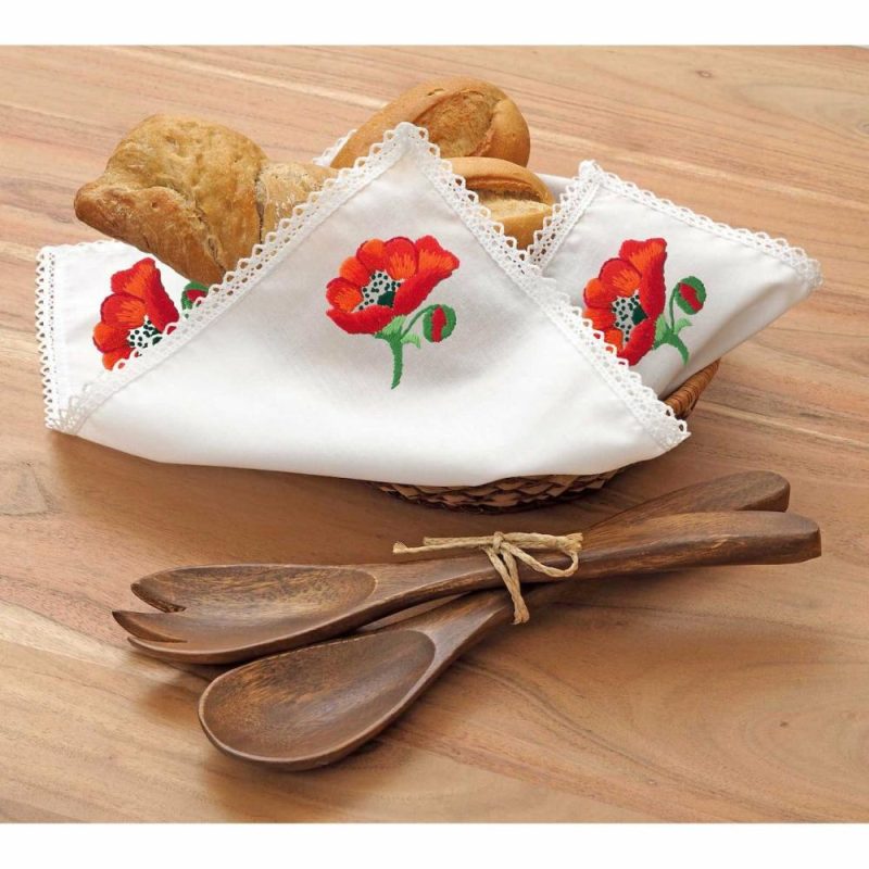 Poppy Bread Basket Cloth Cover Stamped Embroidery Kit  |   Cross Stitch & Embroidery Cross Stitch & Embroidery Cross Stitch & Embroidery