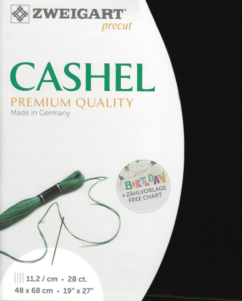 Precut Cashel 28 count Black 3281/720  |   Cloth & Canvas Cloth & Canvas Cloth & Canvas