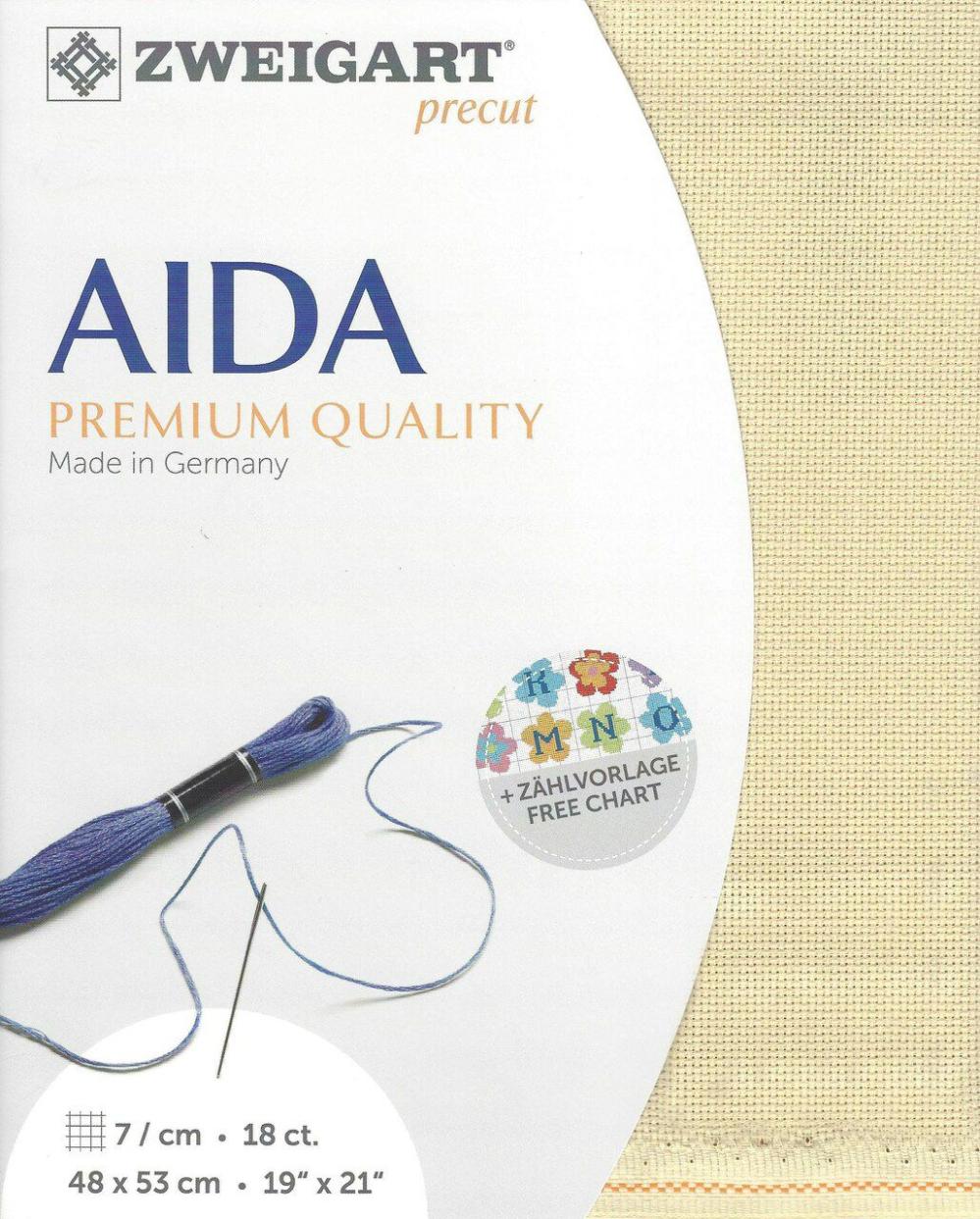 Precut Fein-Aida 18 count Dark Ecru 3793/3740  |   Cloth & Canvas Cloth & Canvas Cloth & Canvas