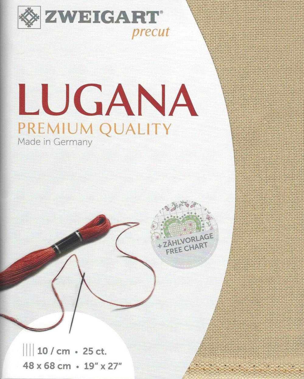 Precut  Lugana 25 count Light Mocha 3835/309  |   Cloth & Canvas Cloth & Canvas Cloth & Canvas