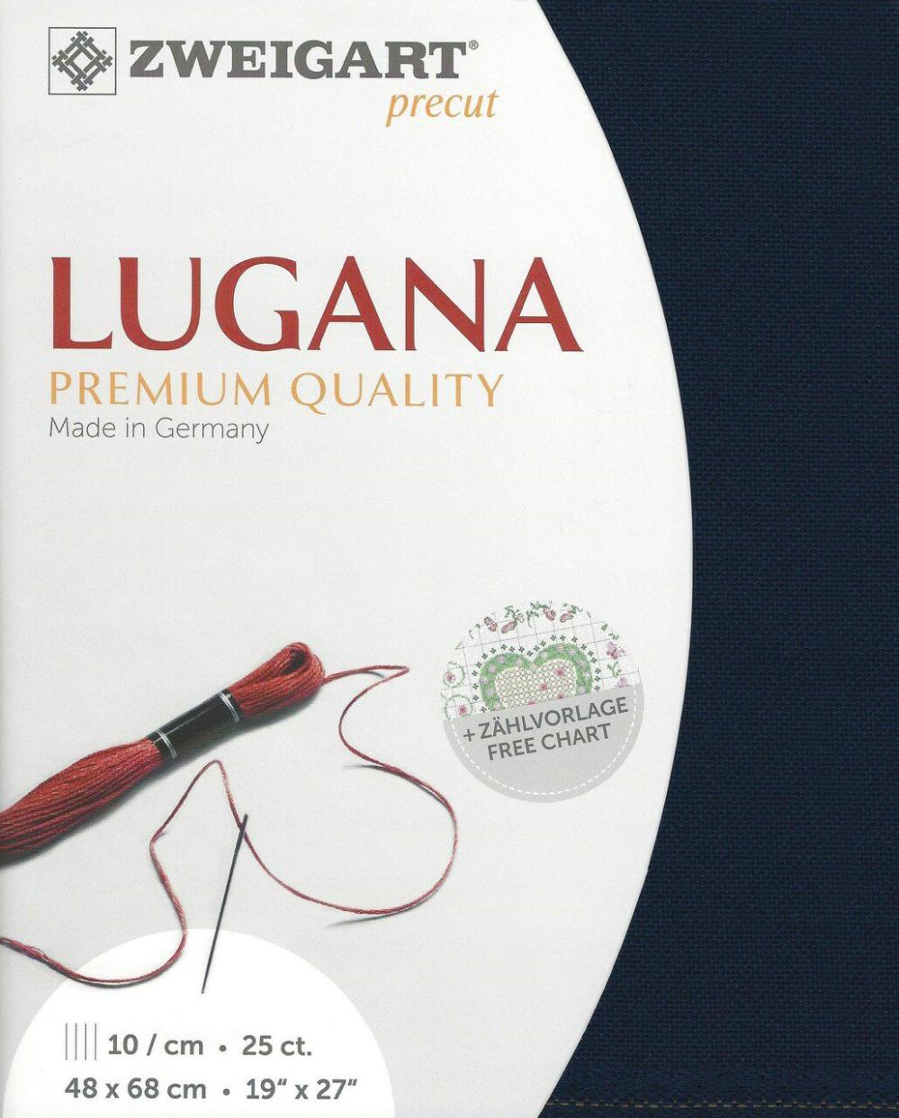 Precut Lugana 25 count Navy Blue 3835/589  |   Cloth & Canvas Cloth & Canvas Cloth & Canvas