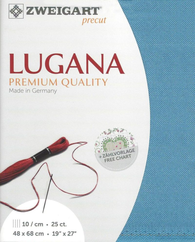 Precut  Lugana 25 count Steel Blue 3835/5116  |   Cloth & Canvas Cloth & Canvas Cloth & Canvas