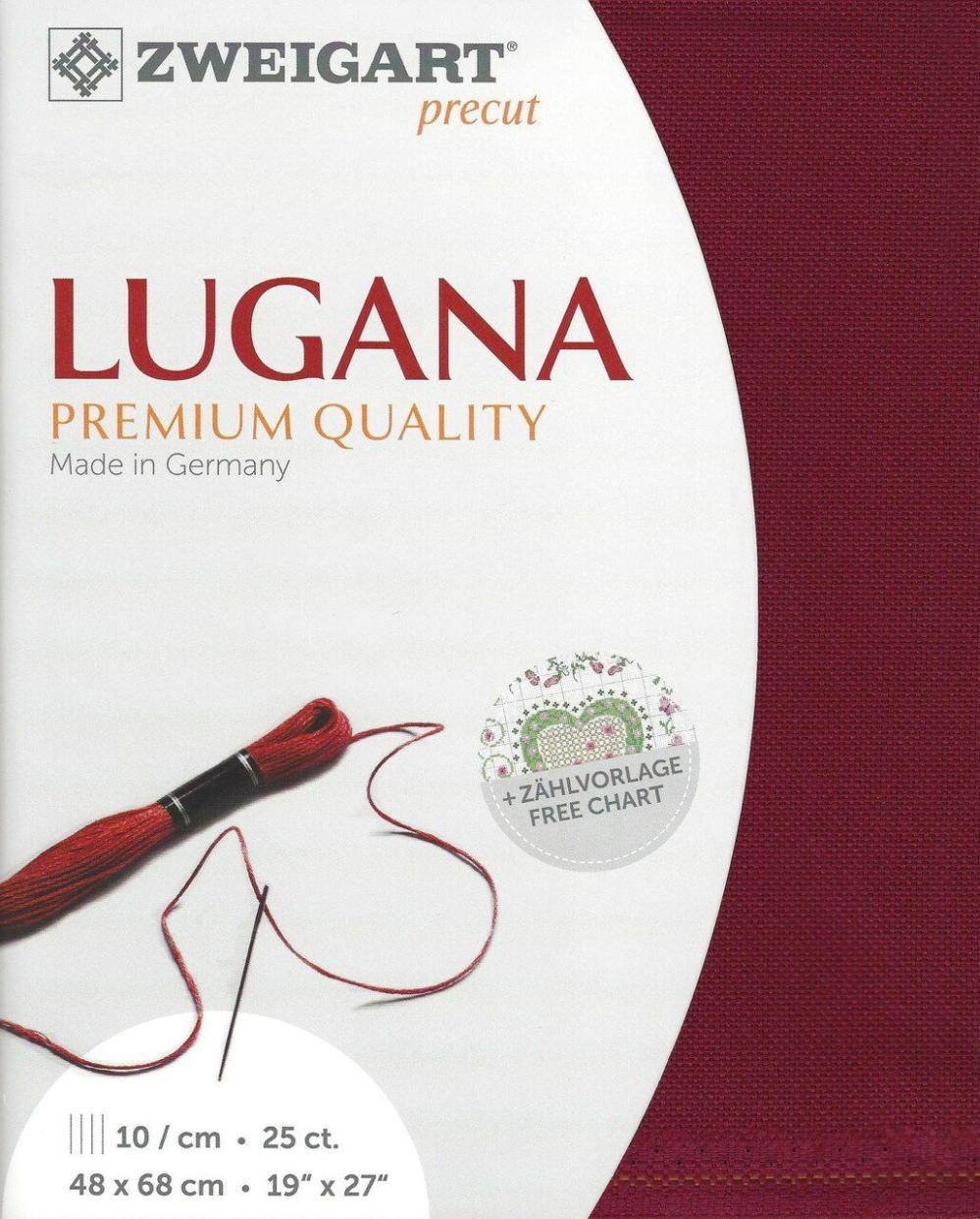 Precut Lugana 25 count Victorian Red 3835/906  |   Cloth & Canvas Cloth & Canvas Cloth & Canvas