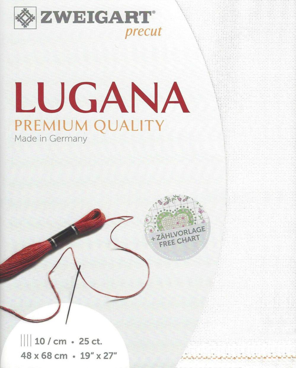 Precut  Lugana 25 count White 3835/100  |   Cloth & Canvas Cloth & Canvas Cloth & Canvas