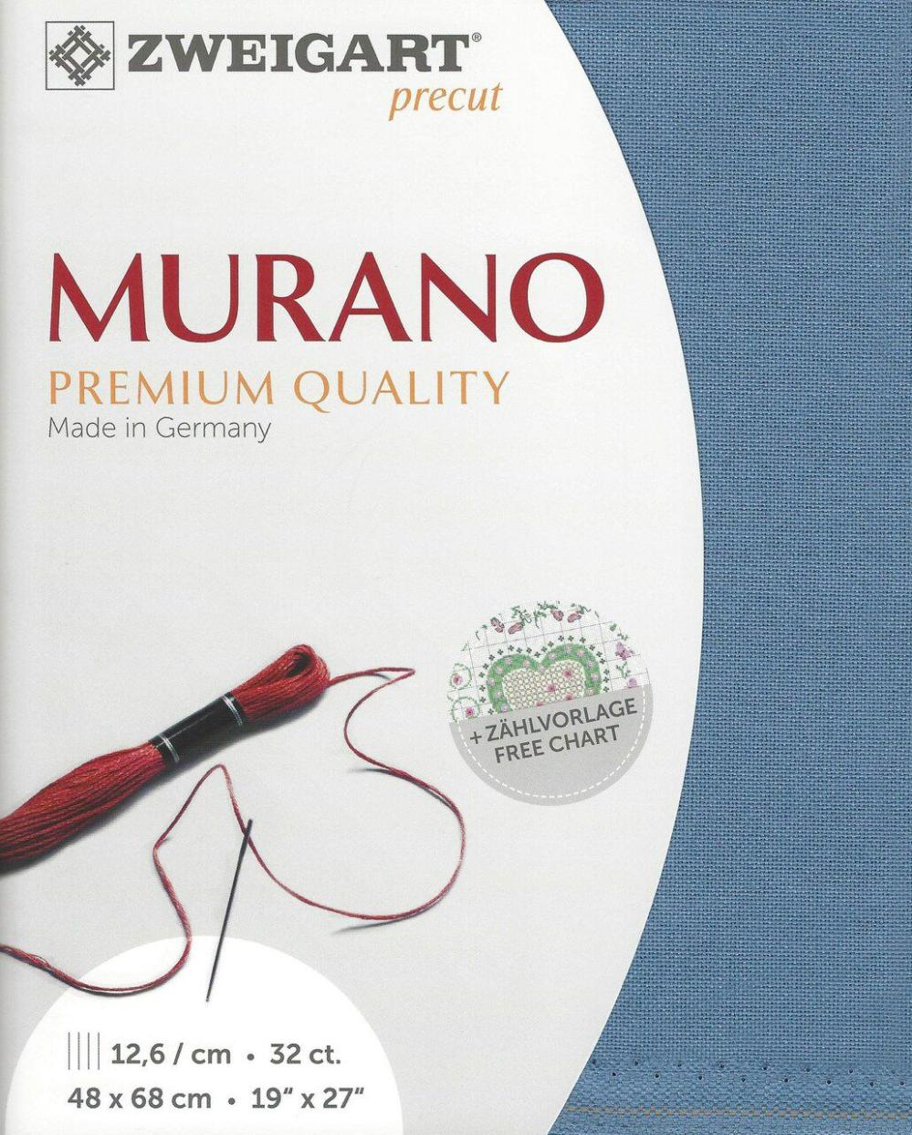 Precut Murano 32 count Colonial Blue 3984/522  |   Cloth & Canvas Cloth & Canvas Cloth & Canvas