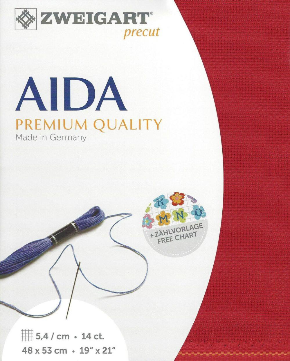 Precut  Stern-Aida 14 count Christmas Red 3706/954  |   Cloth & Canvas Cloth & Canvas Cloth & Canvas