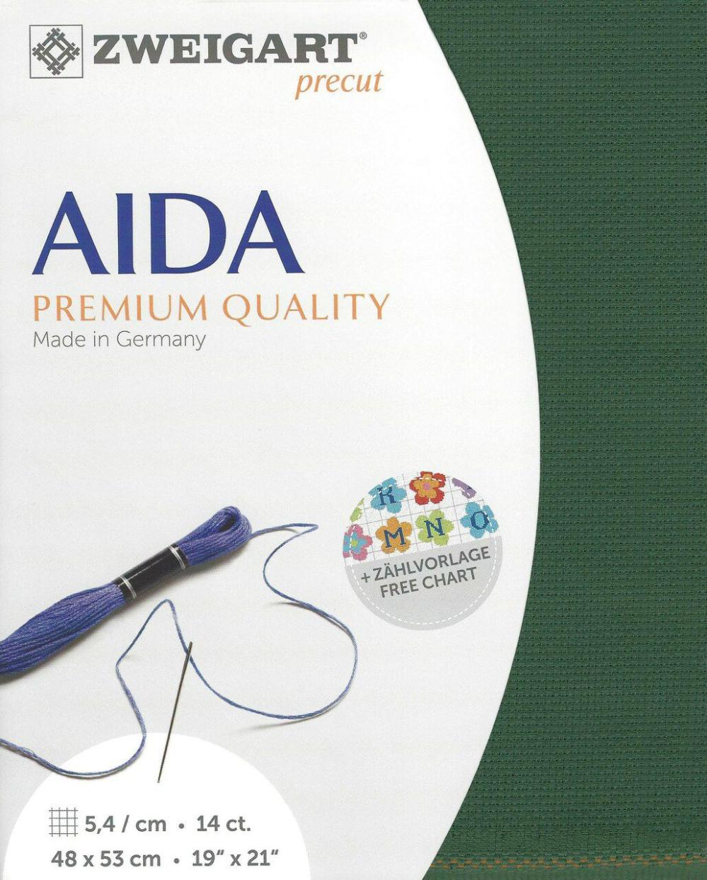 Precut Stern-Aida 14 count Dark Green 3706/6037  |   Cloth & Canvas Cloth & Canvas Cloth & Canvas