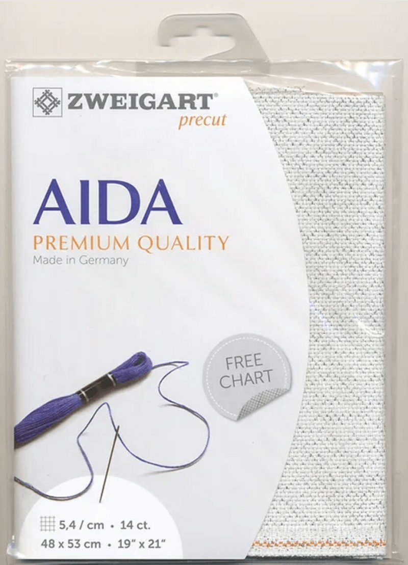 Precut Stern-Aida 14 count Silver Flecked White 3706/17  |   Cloth & Canvas Cloth & Canvas Cloth & Canvas