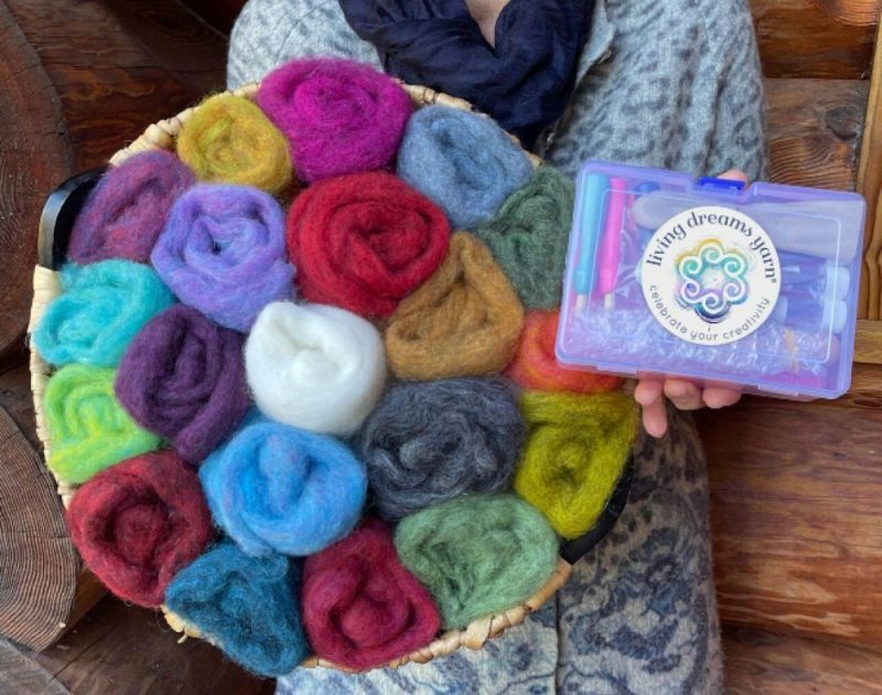 Premium Needle Felting Starter Kit Includes 20 Variegated Wool Colors, 50 Needles and Tools, Text and Video Guide. Craft Kit for Beginners, Kids and Adults  |   Felting Felting Felting