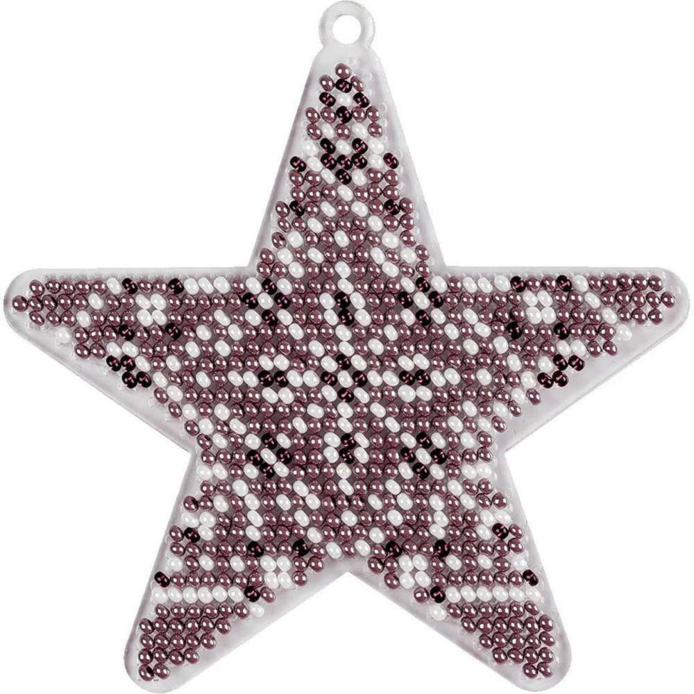 Purple Fair Isle Star Ornament Bead Embroidery on Plastic Kit  |   Beadwork Beadwork Beadwork