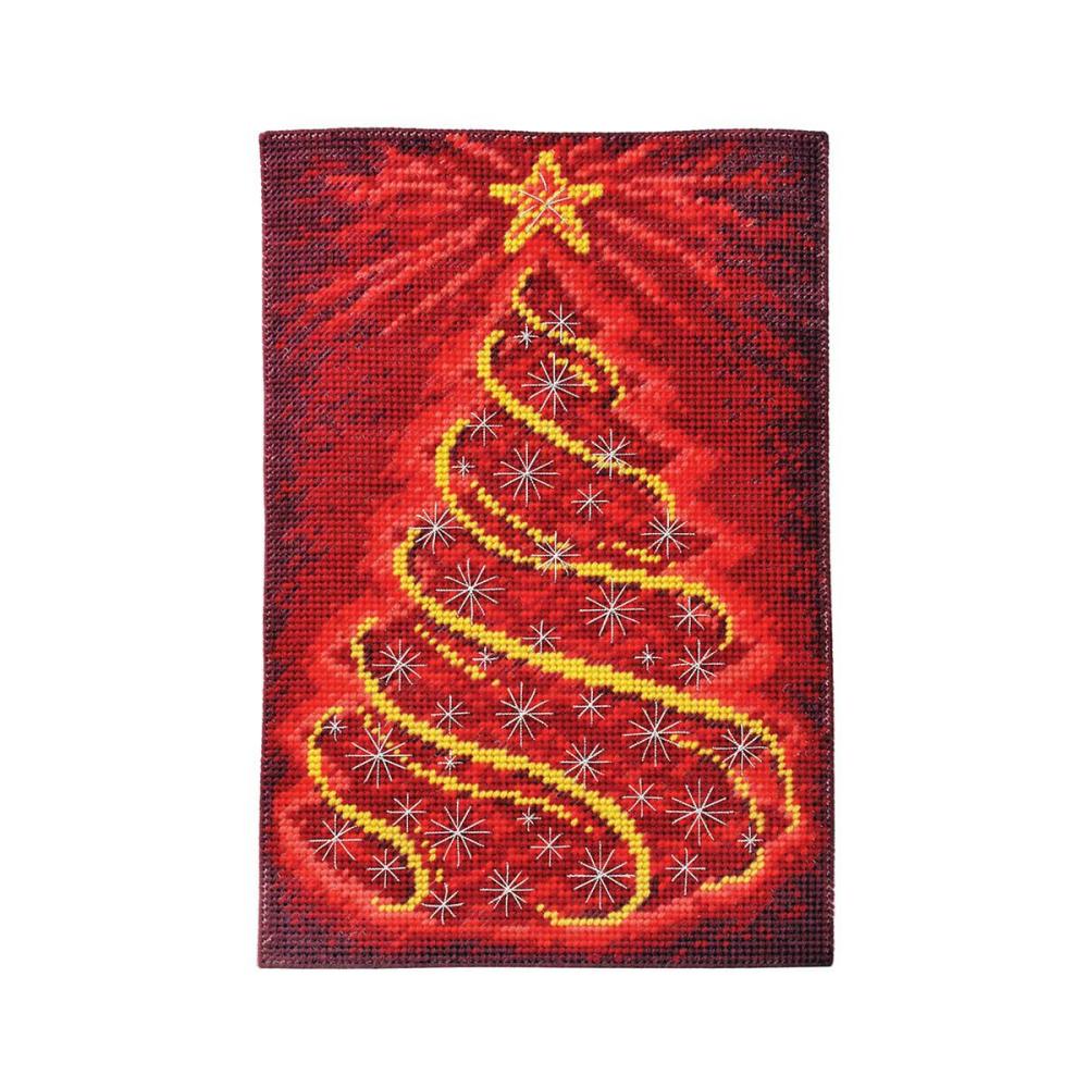 Red Swirl Wall Hanging Plastic Canvas Kit Multicolor |   Needlepoint Needlepoint Multicolor