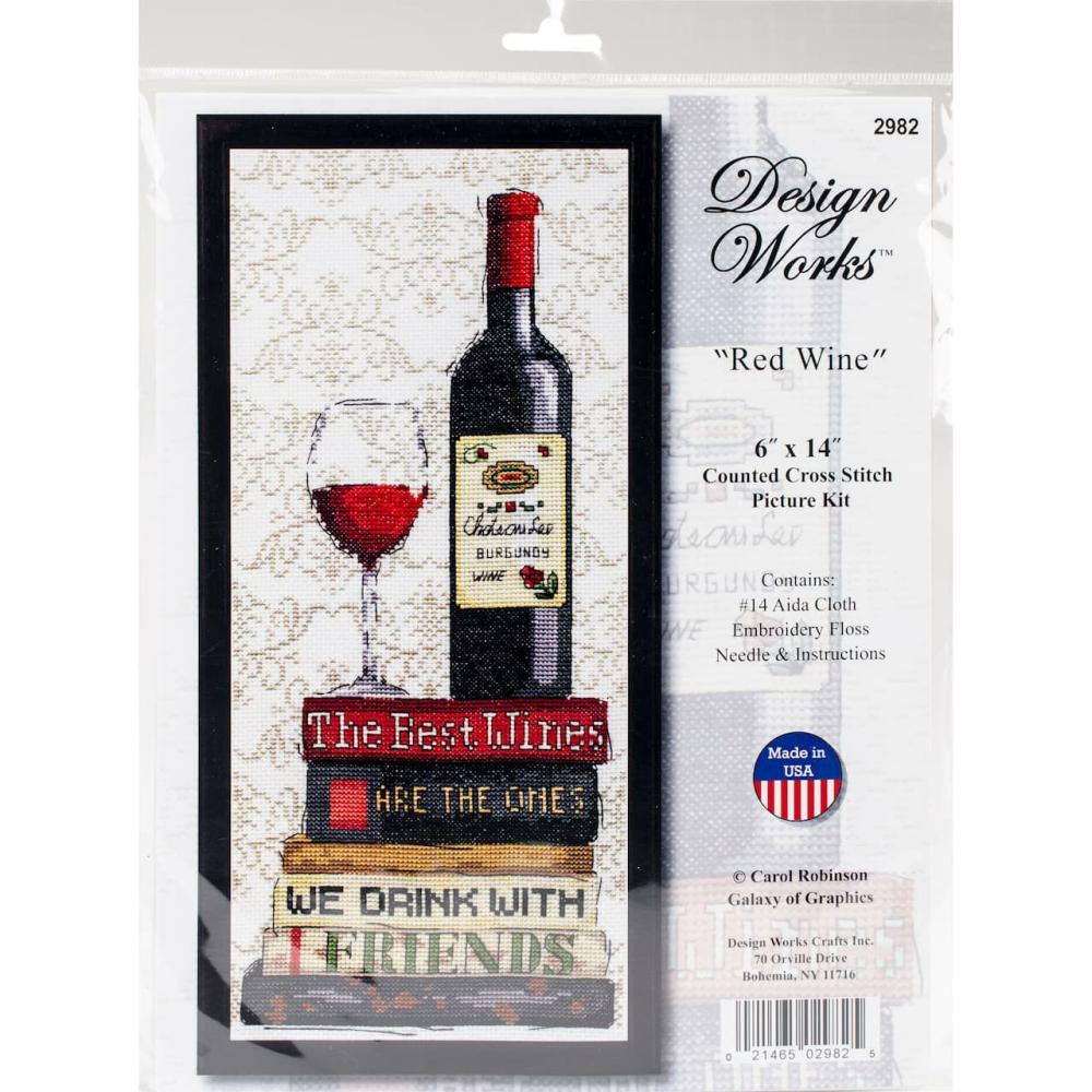 Red Wine Counted Cross Stitch Kit  |   Cross Stitch & Embroidery Cross Stitch & Embroidery Cross Stitch & Embroidery