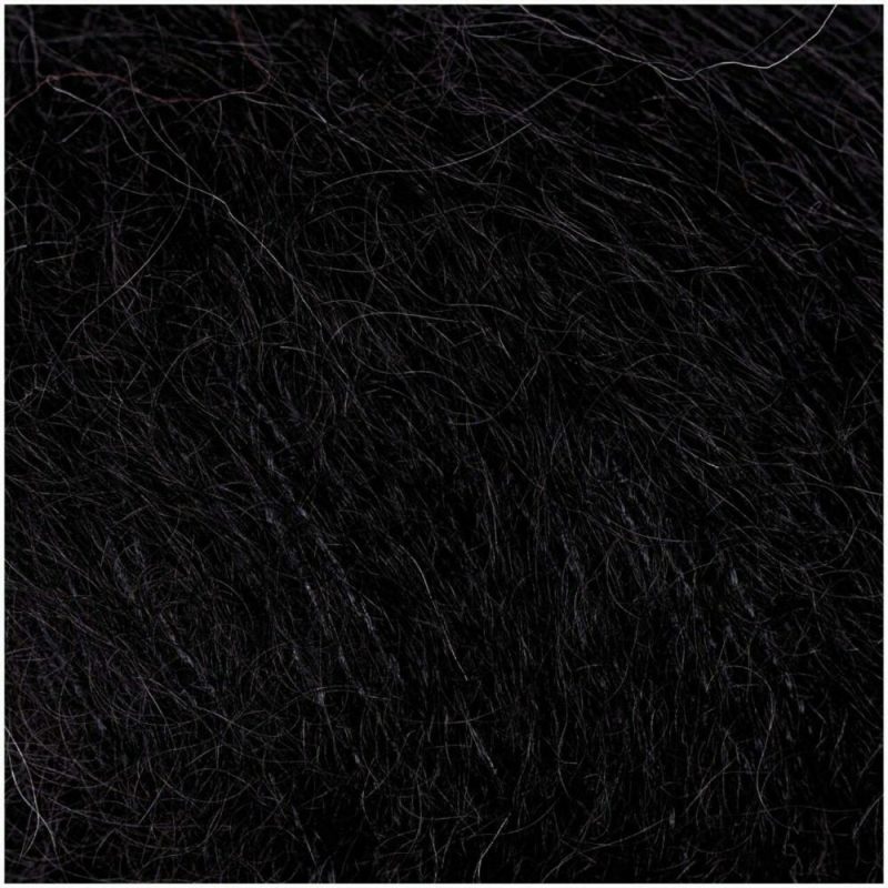 Rico Design Essentials Super Kid Mohair Loves Silkn – #007 Black  |   Basic Yarn Basic Yarn Basic Yarn