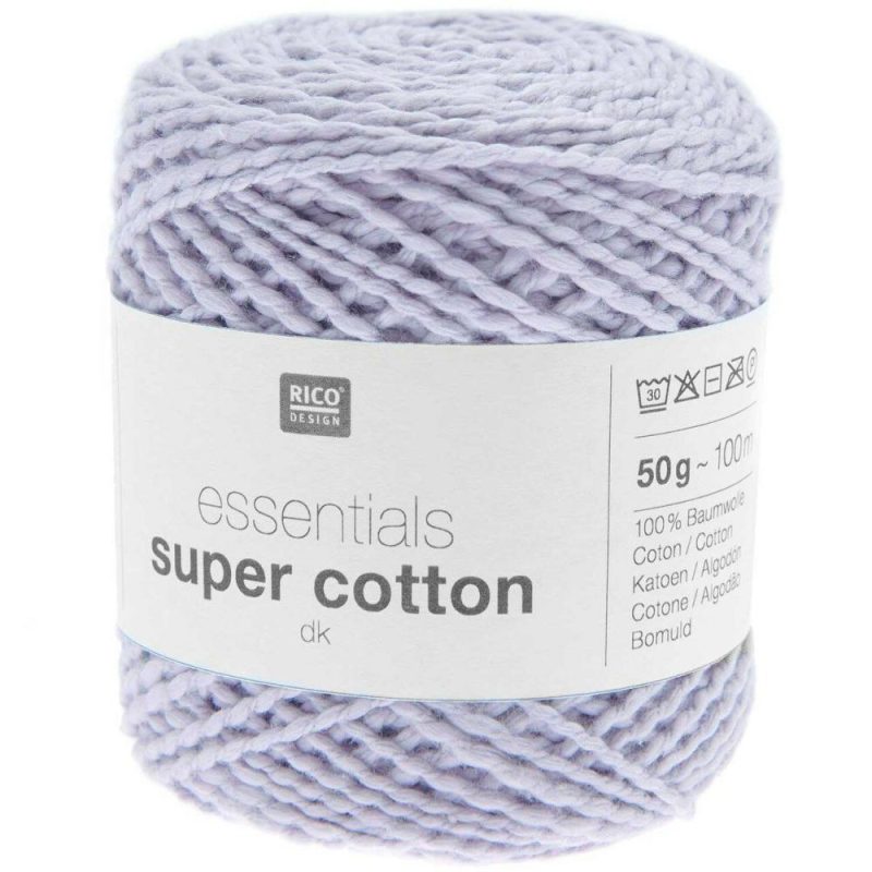 Rico Essentials Super Cotton DK – 100% Cotton – #017 Lilac  |   Basic Yarn Basic Yarn Basic Yarn